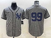 Men's New York Yankees #99 Aaron Judgey No Name Grey Gridiron Cool Base Stitched Jerseys,baseball caps,new era cap wholesale,wholesale hats